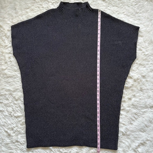 Free People FP Beach Dress Mango Sweater Mini Oversized Ribbed Knit Black M - Picture 12 of 13